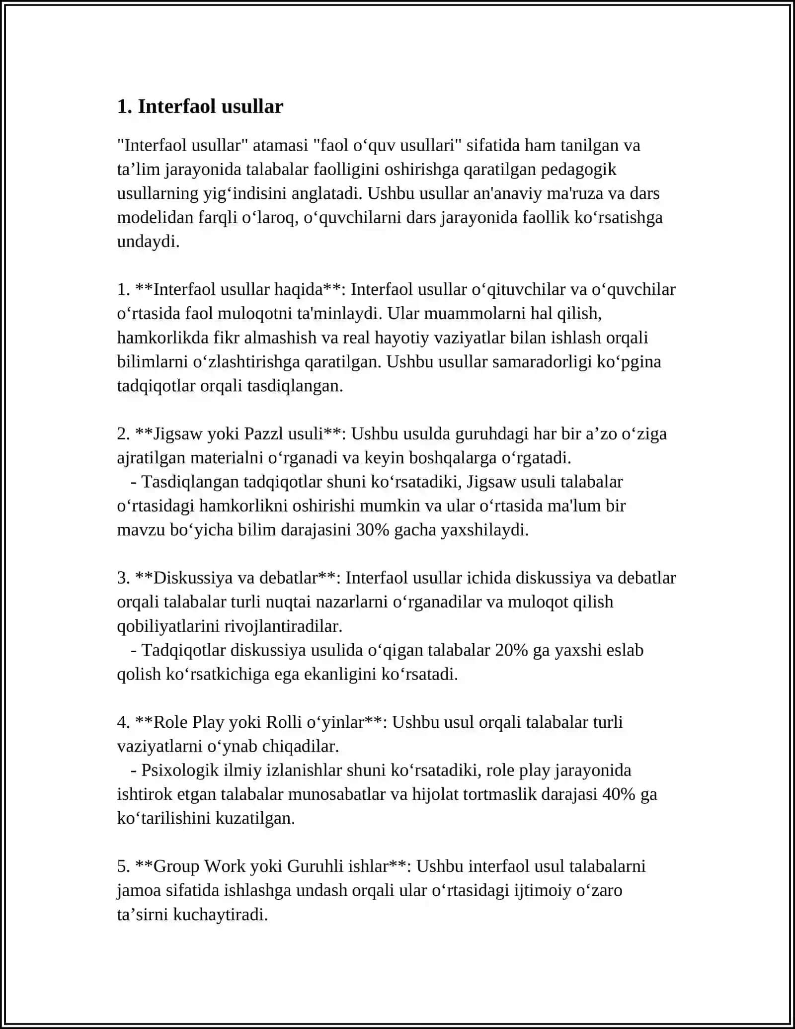 BOSHLANG'ICH SINF ONA TILI DARSLARIDA QO'LLANILADIGAN METODLAR 3