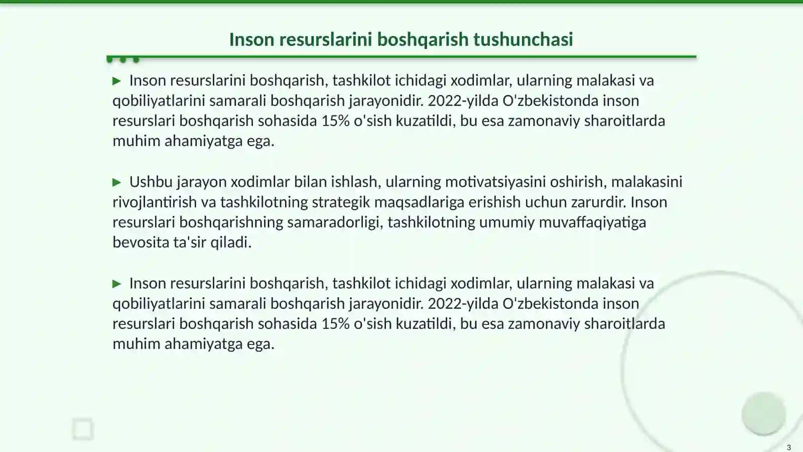 Zamonaviy sharoitlarda inson resurslarini boshqarishning tutgan oʻrni va strategiyasi 3