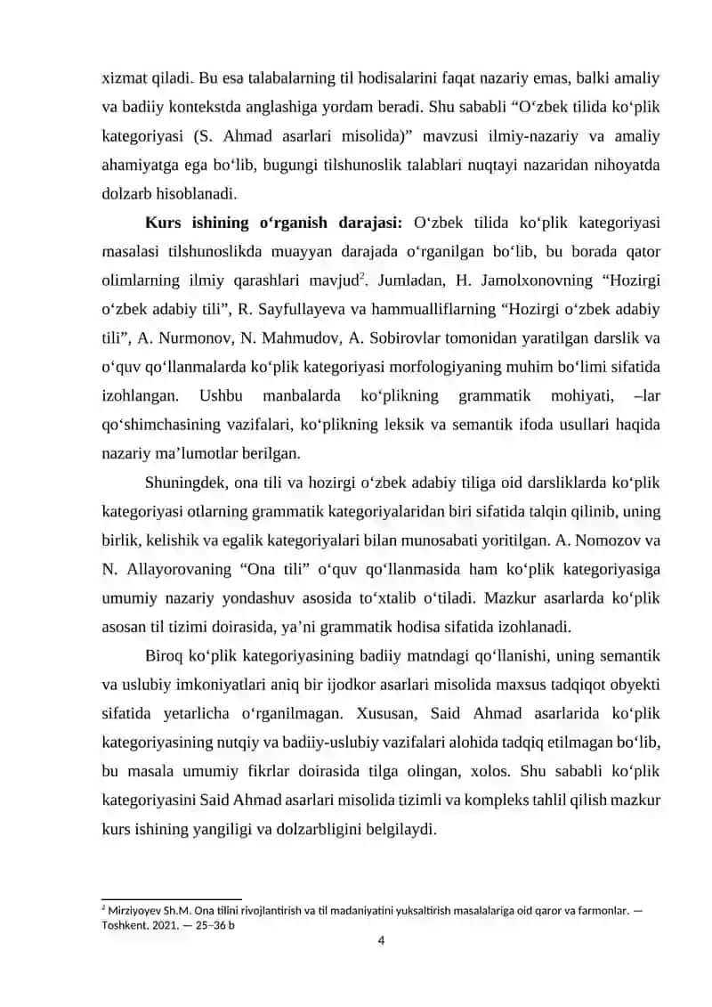 O‘ZBEK TILIDA KO‘PLIK KATEGORIYASI (S. AHMAD ASARLARI MISOLIDA) 3
