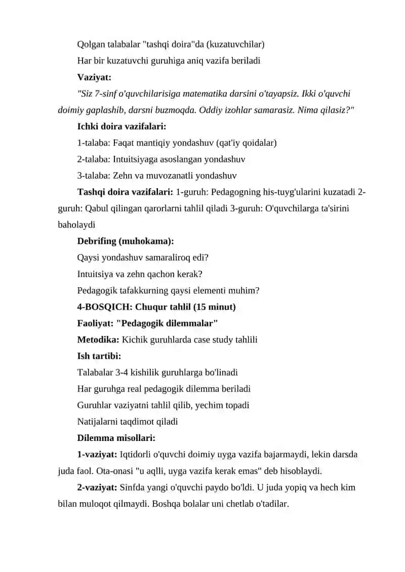 Intuitsiya, zehn va pedagogik tafakkur o'rtasidagi bog'liqlik 3