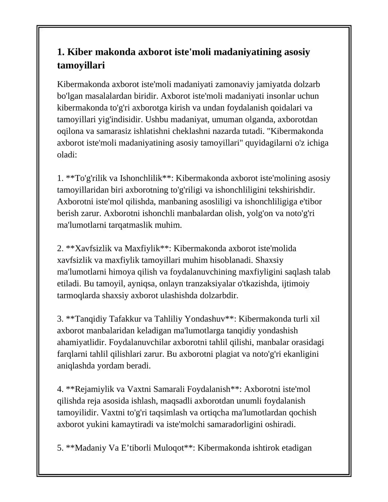 KIBERMAKONDA AXBOROT ISTE'MOLI MADANIYATI 3