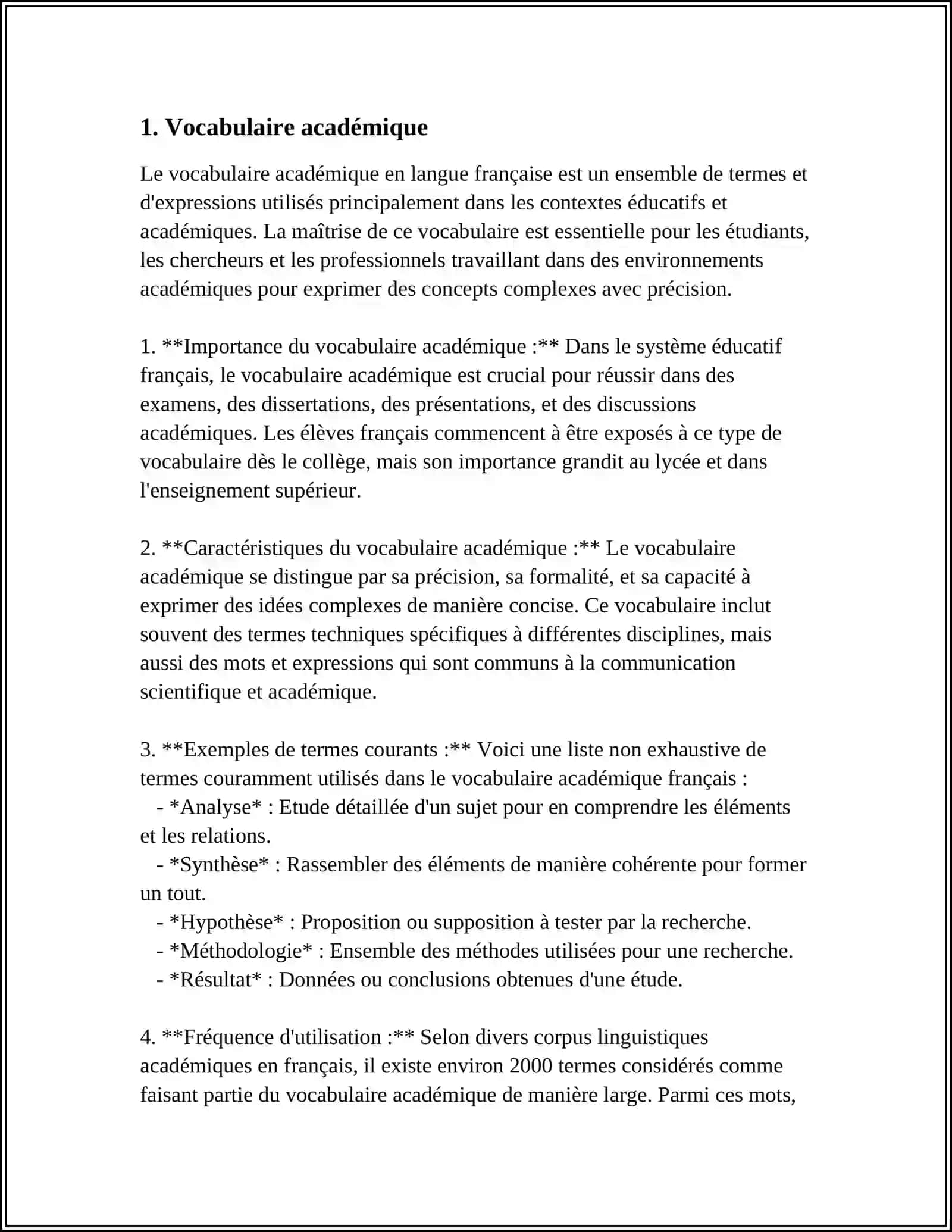 TERMINOLOGIES PROFESSIONELLES ET ACADEMIQUES 3