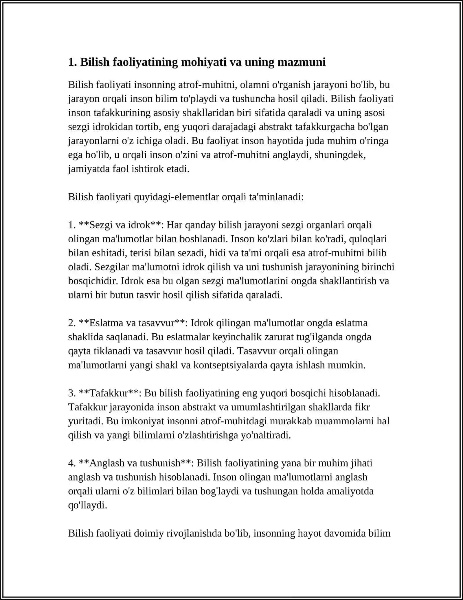 O'QUVCHILARNING BILISH FAOLIYATI VA UNING TUZULISHI 3