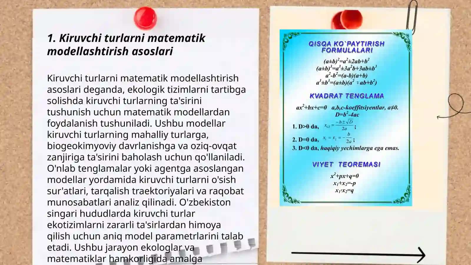 Kiruvchi turlarni matematik modellashtirish asoslari 3