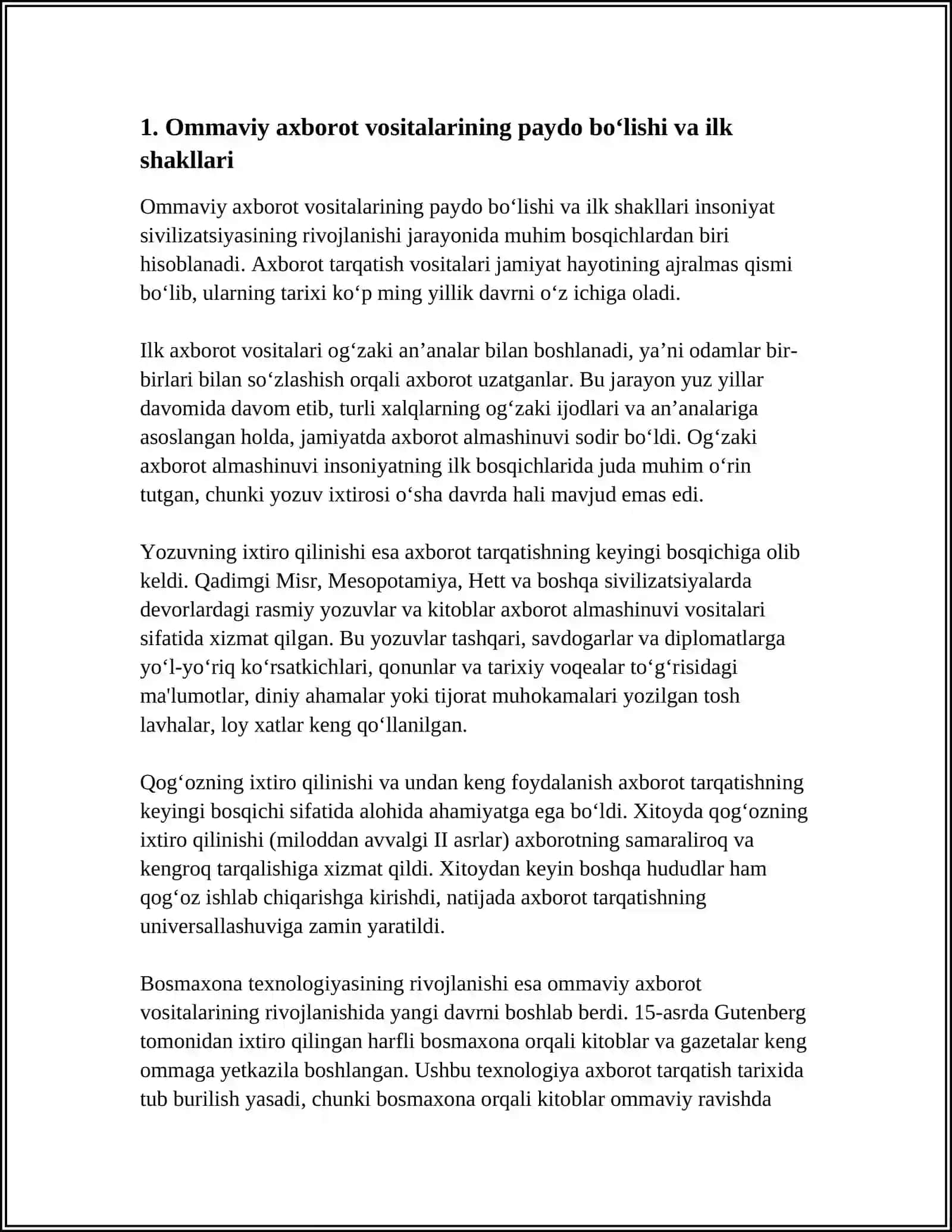 OMMAVIY AXBOROT VOSITALARI TARIXI 3