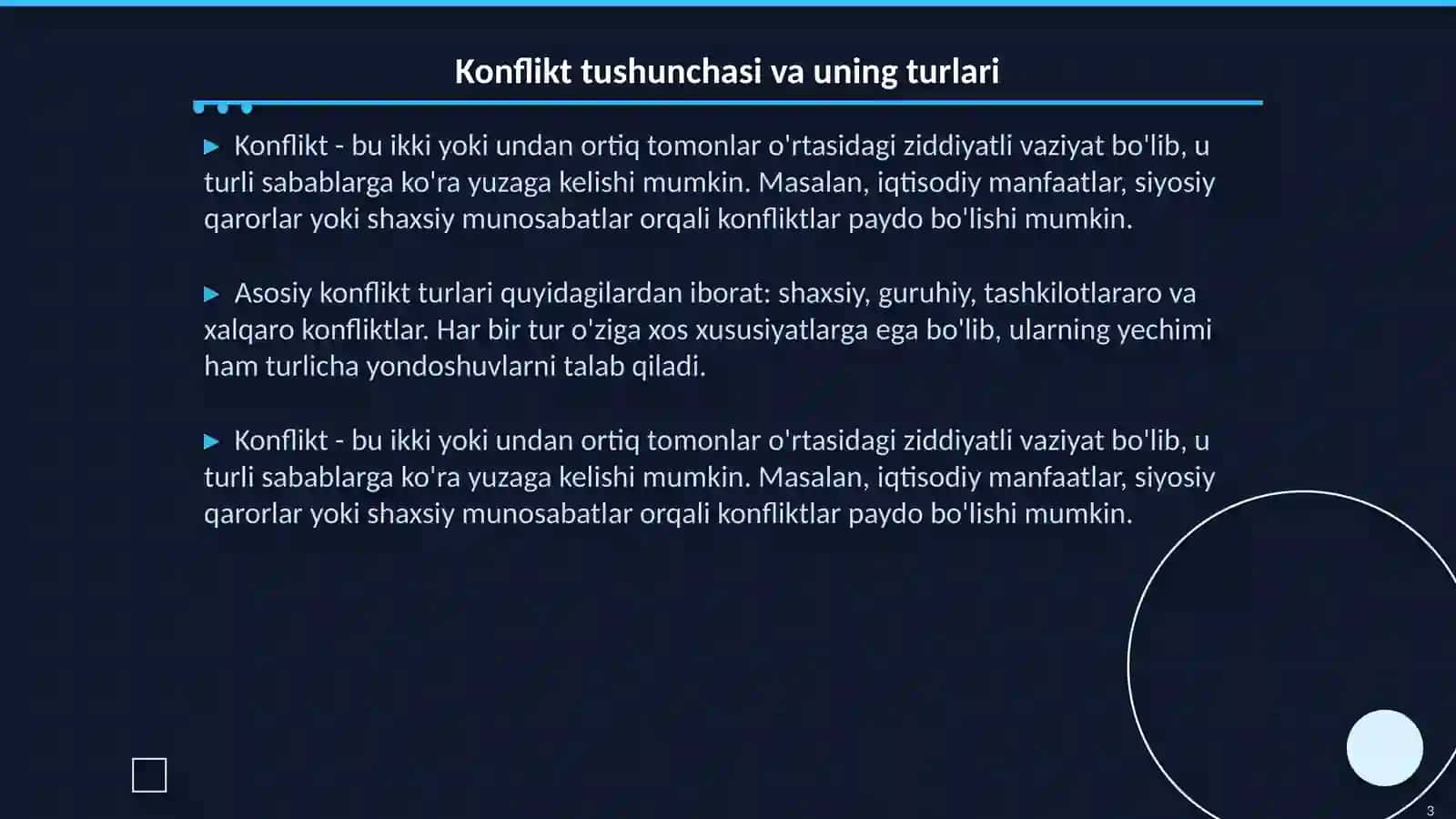 Konfliktlar yechimi va adolatparvarlik mezonlari 3