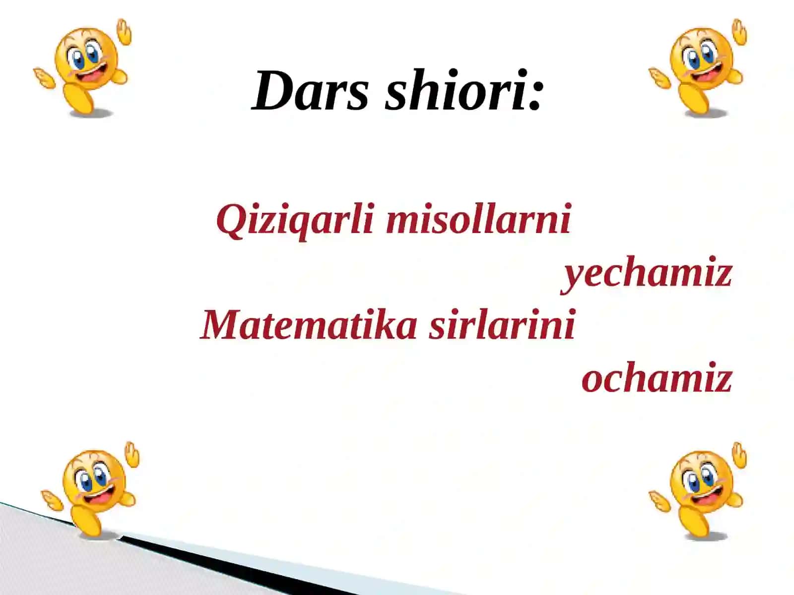 3-SINF MATEMATIKAVAQT O’LCHOV BIRLIKLARI. SOAT, MINUT, SUTKA 3