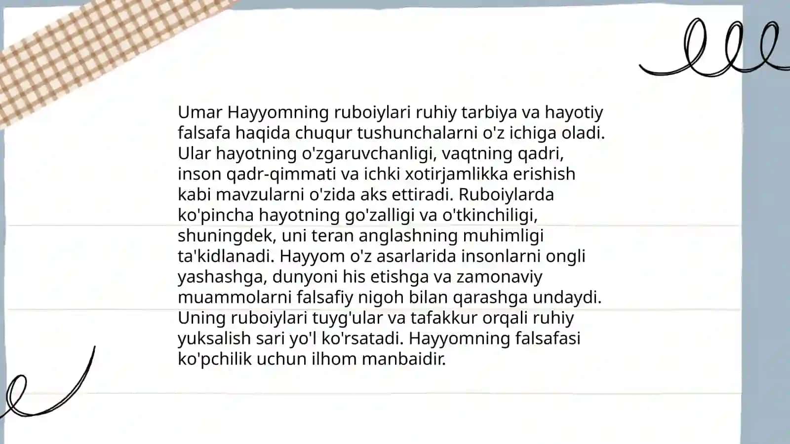 Umar Hayyom ruboiylarida ruhiy tarbiya masalasi 3