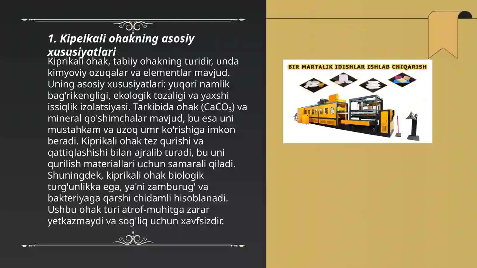Kipelkali ohak ishlab chiqarish texnologiyasi va qo’llanilishi 3