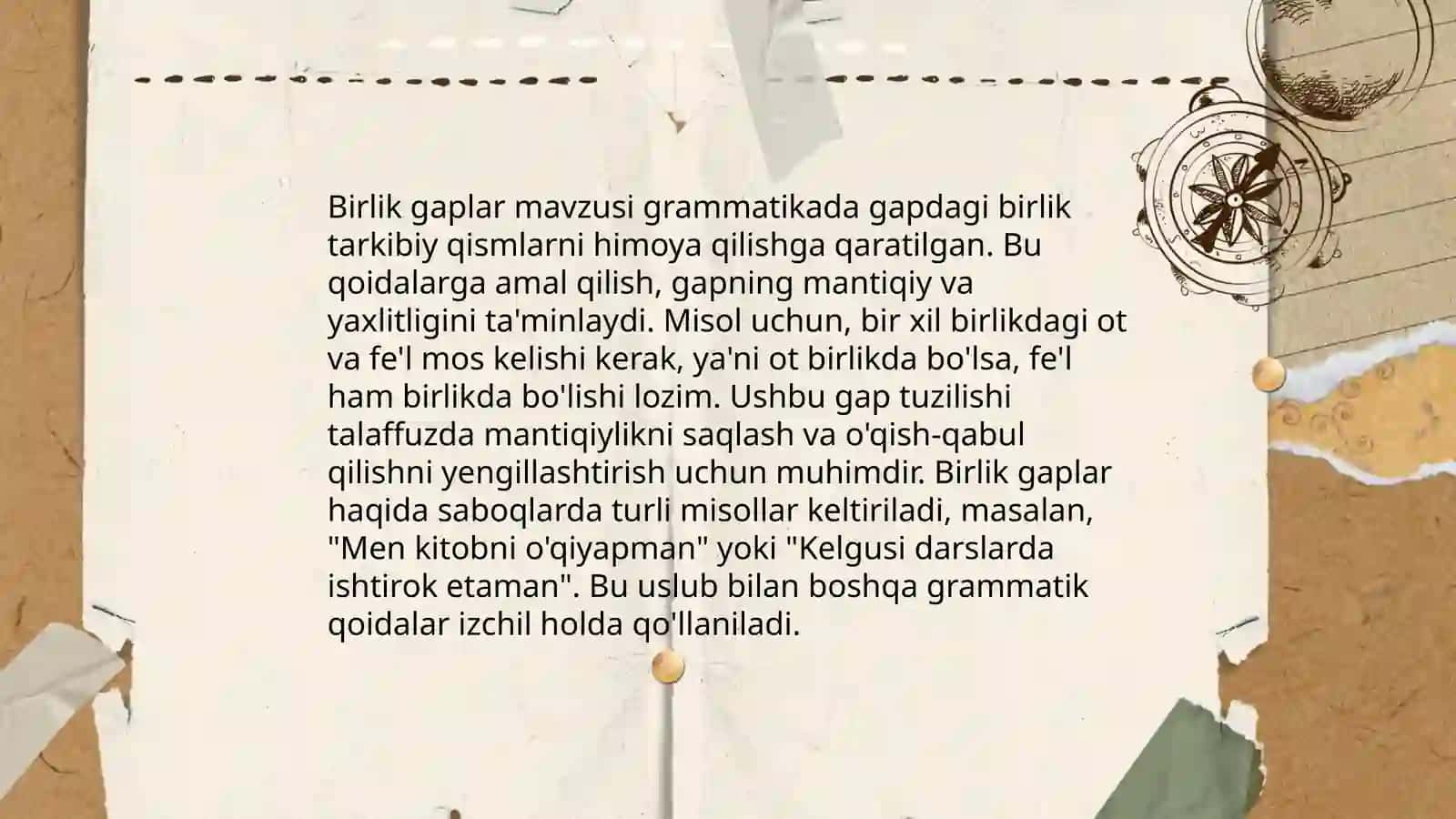 Birlik gaplar mavzusi 3