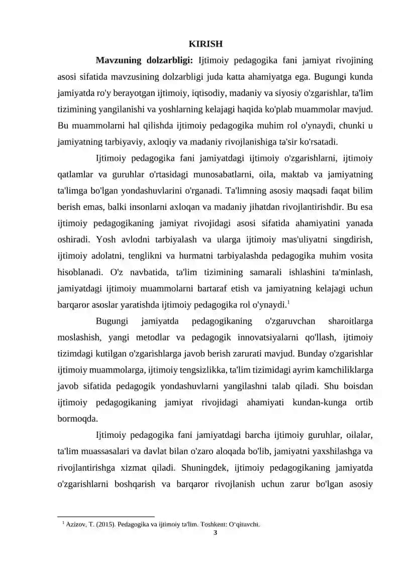 Ijtimoiy pedagogika fani jamiyat rivojining asosi sifatida 3