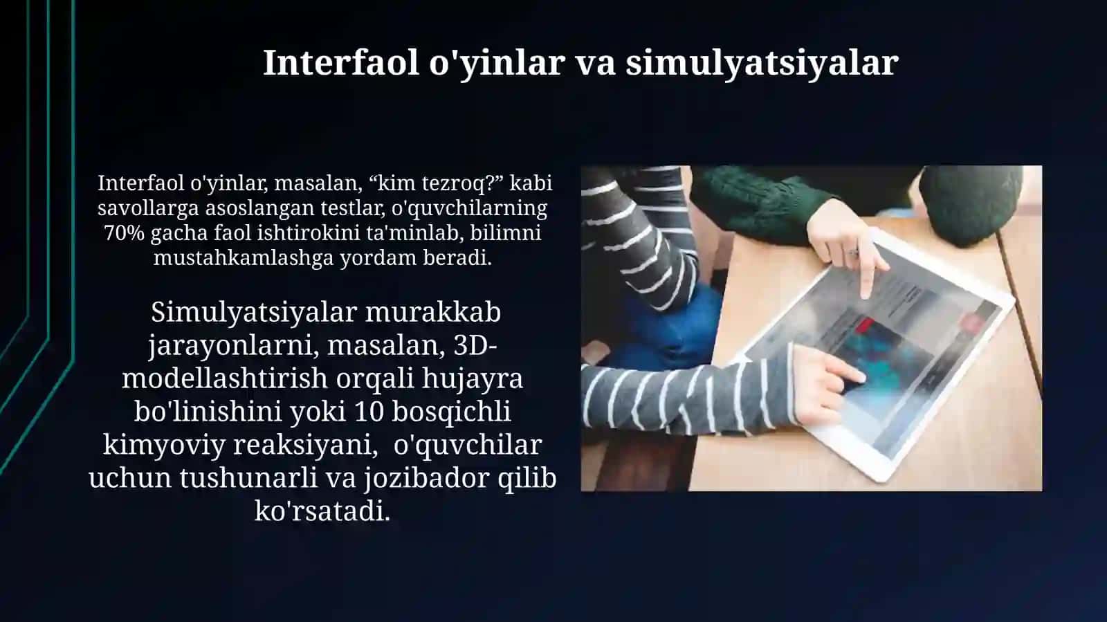 Interfaol o'yinlar va simulyatsiyalar 3