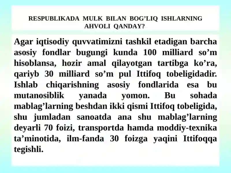 Mulkhuquqlarinazariyasi.Mulkchilikshakllariningrivojlanishevolyutsiyasi 3