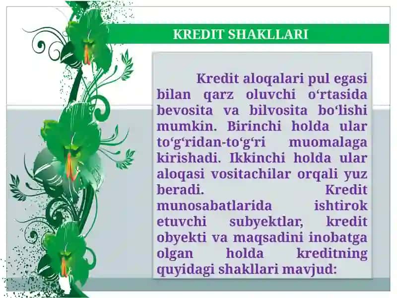 Kredit Shakllari 3