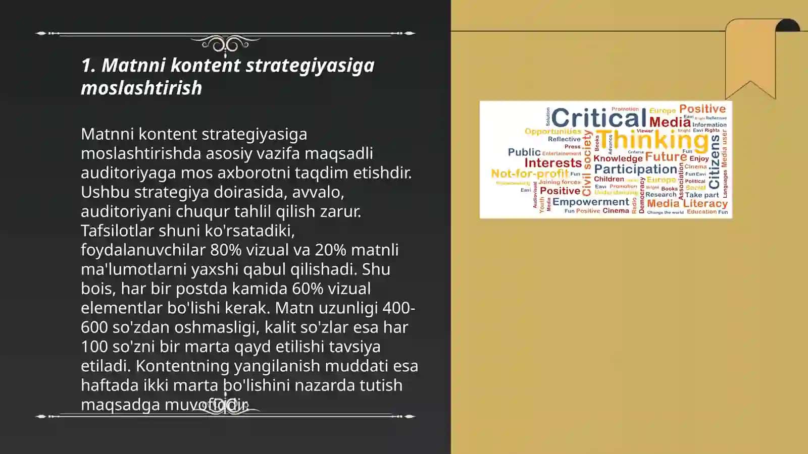 Media matnlar yaratish 3