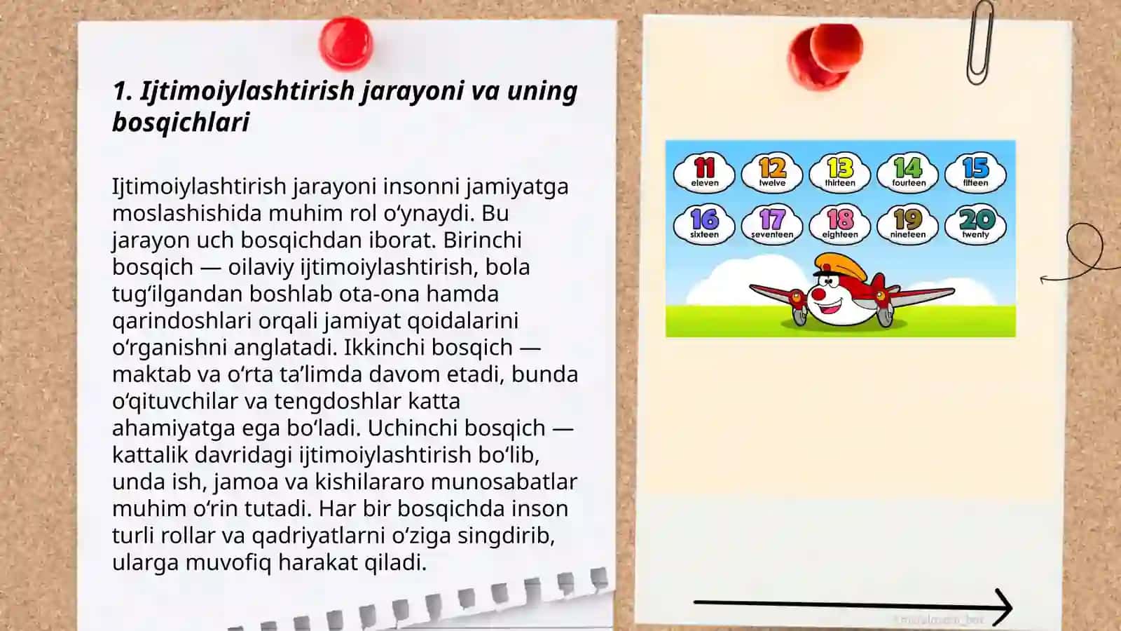 Ijtimoiylashtirish jarayoni va tarbiyalanuvchi tomonidan jamiyatda mavjud bo'lgan meyorlar, qadriyatlar, xulq-atvor shakllarining o'zlashtirilishi 3