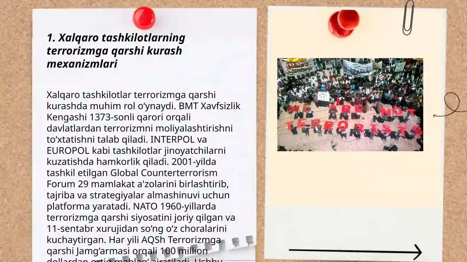 Xalqaro tashkilotlarning terrorizmga qarshi kurash mexanizmlari 3