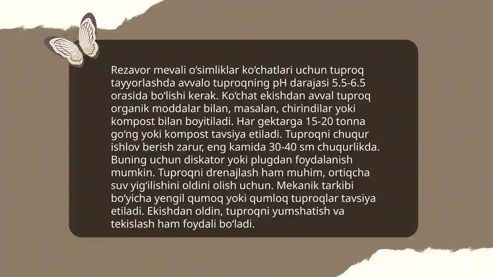 Rezavor mevali o'simliklar ko'chatini yetishtirish texnologiyasi 3