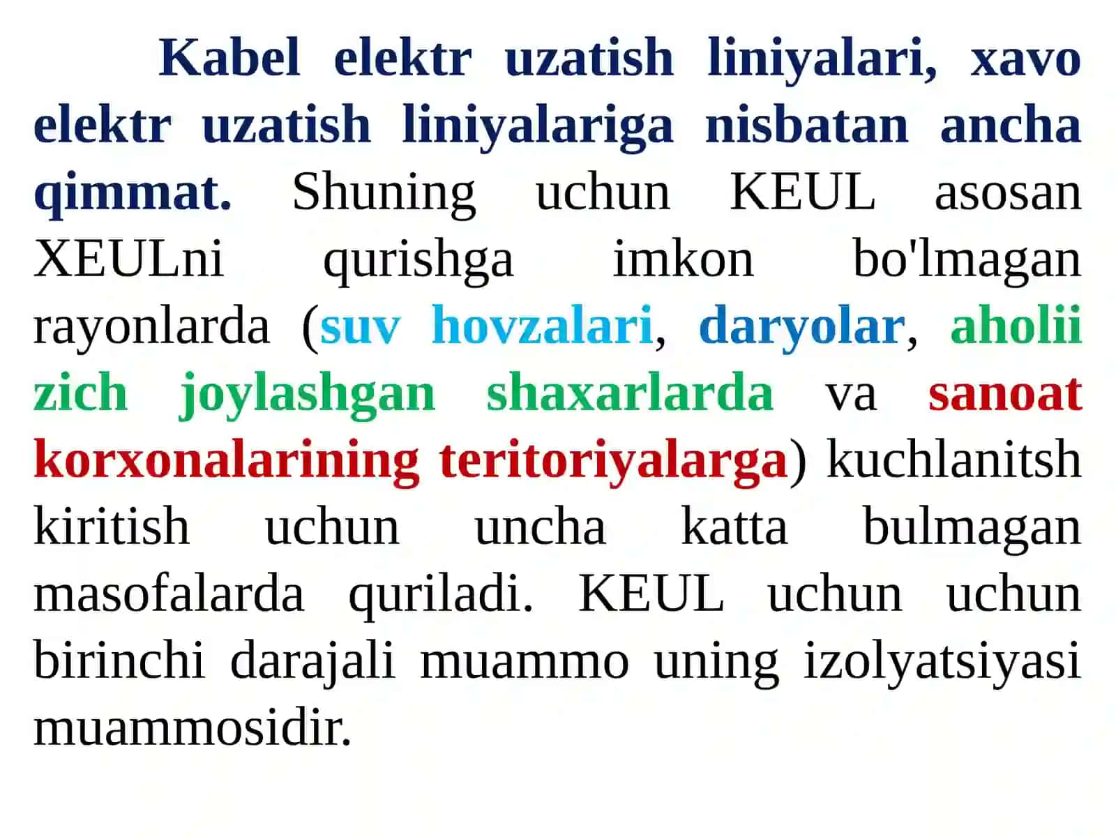 Kichik, o‘rtavayuqori kuchlanishli kuchka bellari 3