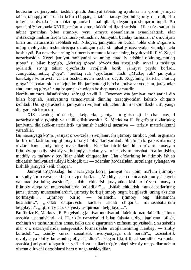 Jamiyat falsafasi 3