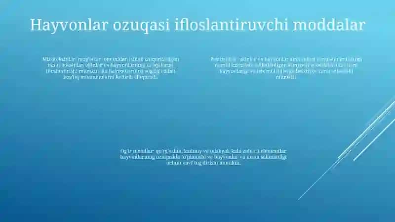 Оziq-Оvqаt Mаhsulоtlаrining Chorvachilikda Qo’Llaniladigan Moddalar Bilan Ifloslanishi 3