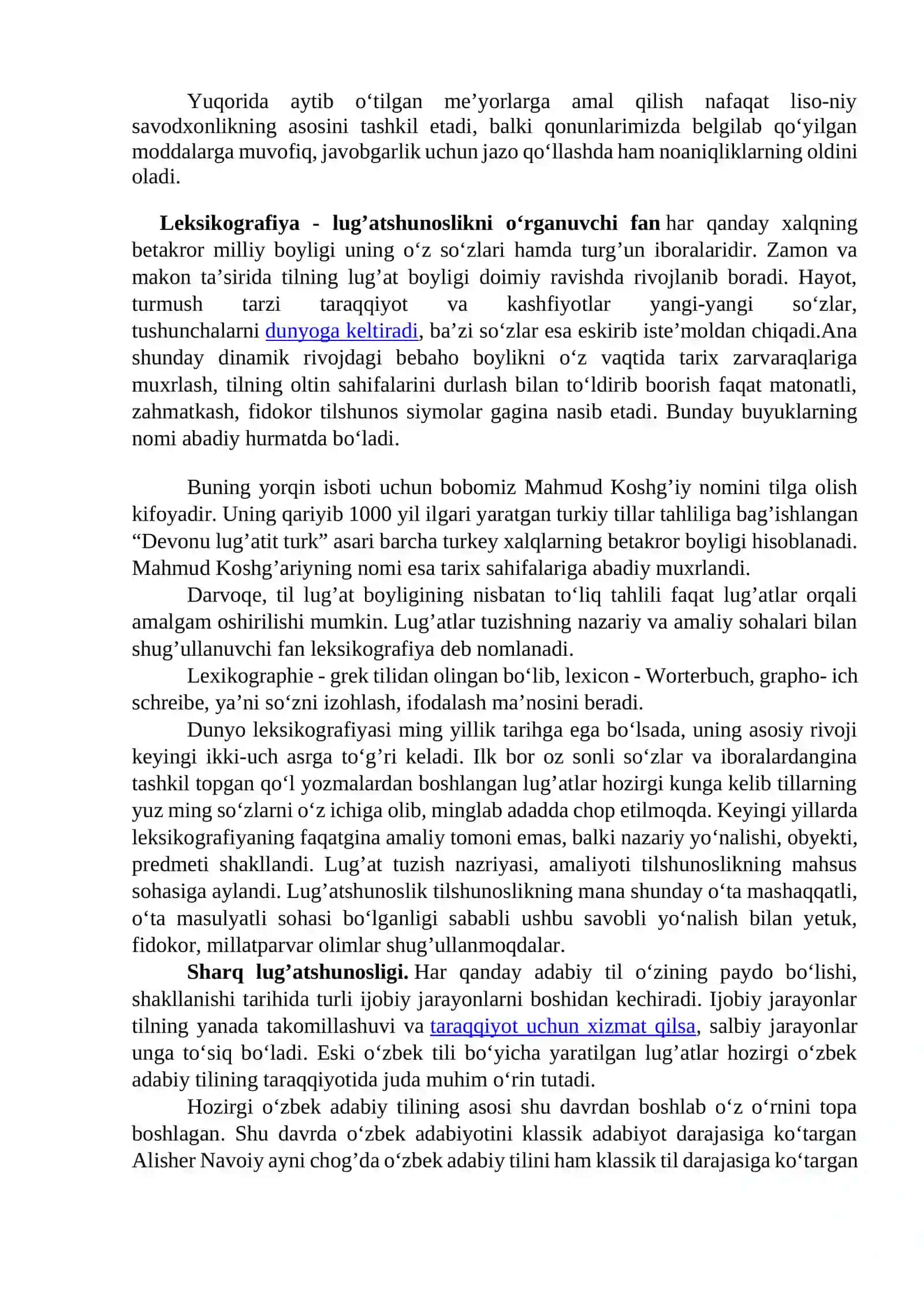 Til va terminologiya.O‘zbek terminologiyasining taraqqiyot bosqichlari 3
