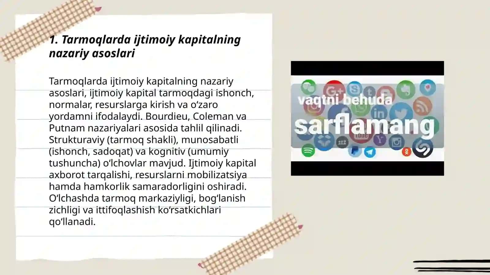 Tarmoqlarda ijtimoiy kapital 3