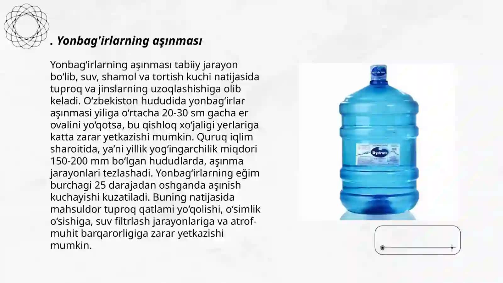 TUPROQ SUV EROZIYASINI KELTIRIB CHIQARISHI 3