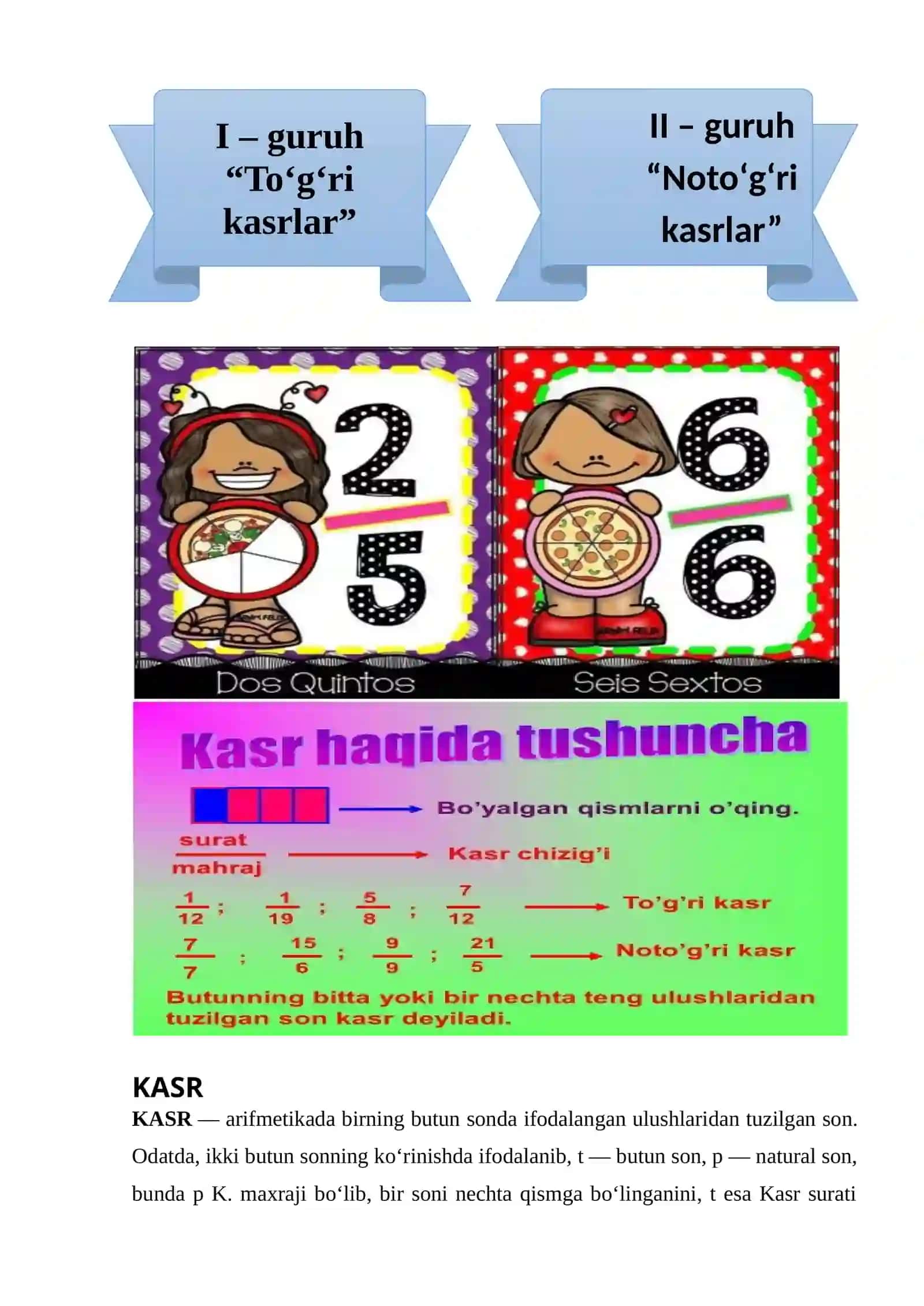 Kasrlarni birlikdan oʻtib ayirish 3
