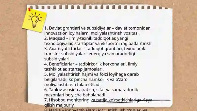Tadbirkorlik korxonalari innovatsion faoliyatini moliyalashtirishning maxsus manbalari 3
