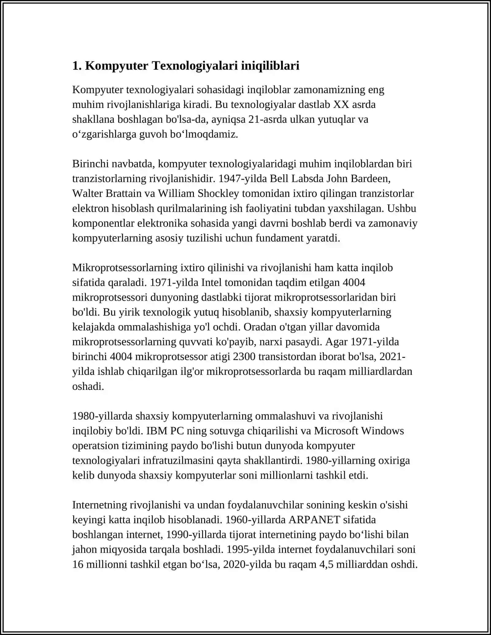 Kompyuter Texnologiyalari iniqiliblari 3
