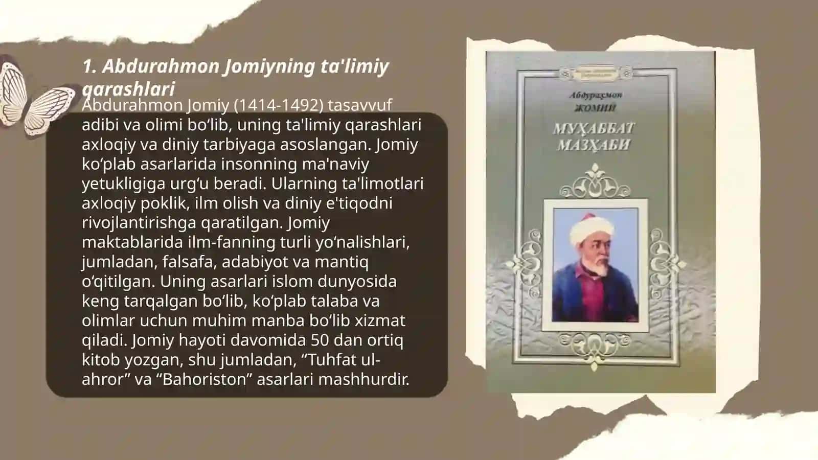 Abdurahmon Jomiyning taʼlimiy va ahloqiy qarashlari 3