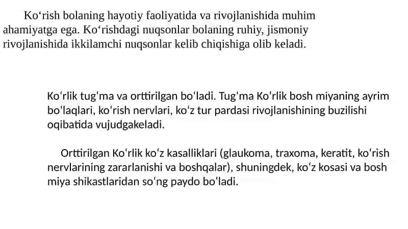 Kо‘rishida nuqsoni bо‘lgan bolalar rivojlanishining о‘ziga xos xususiyatlari 3