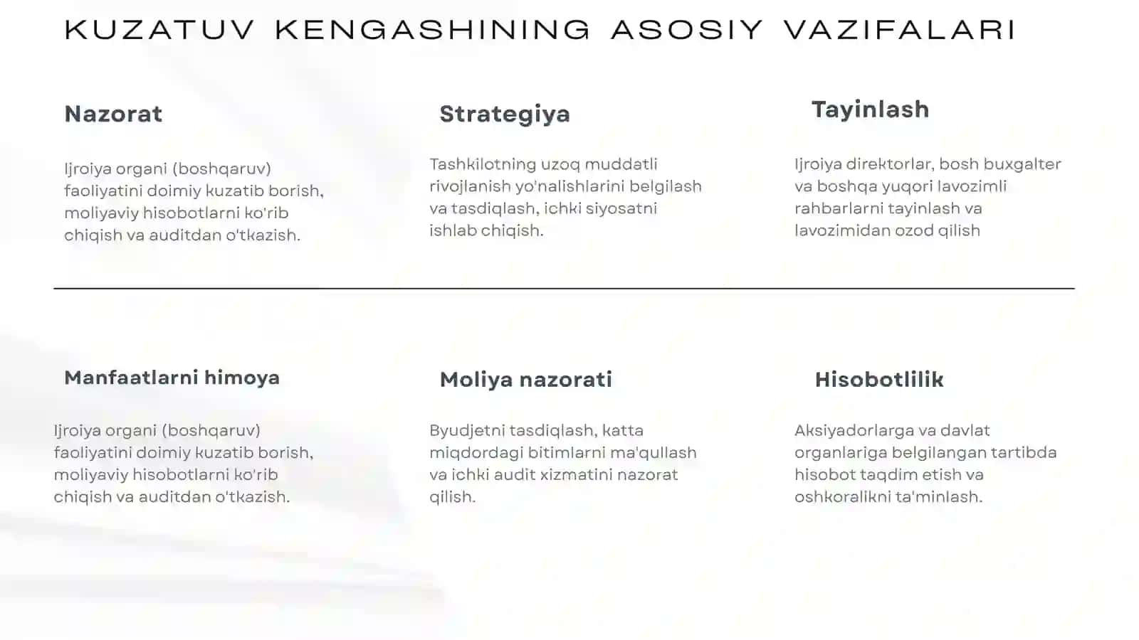 kompaniyalar KUZATUV KENGASHI 3
