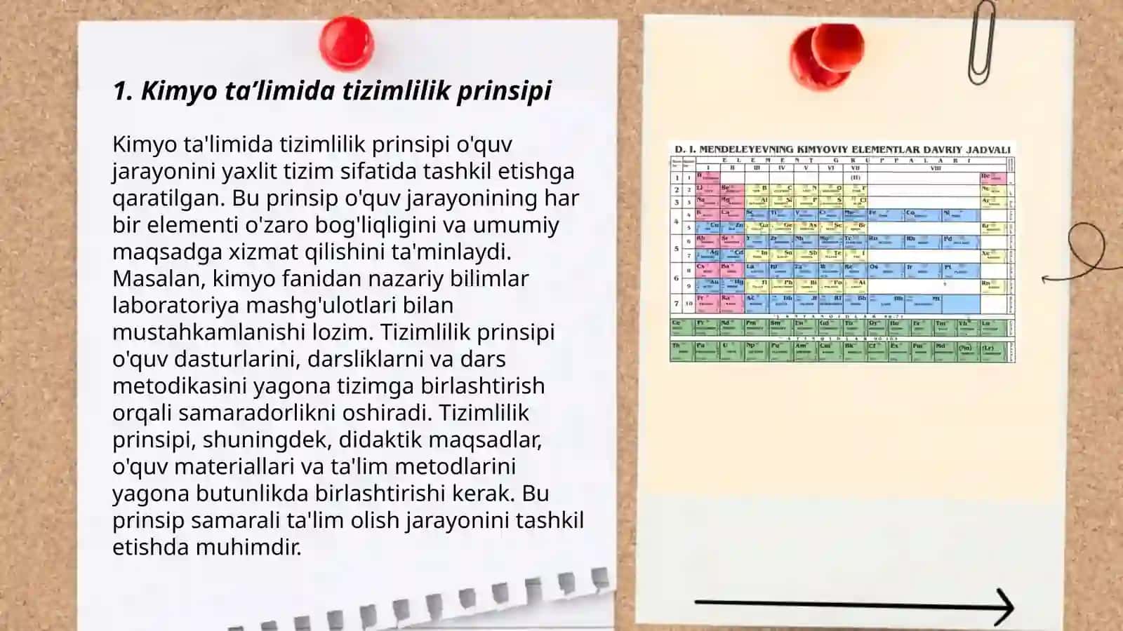 Kimyo Taʼlimning tizimlilik va izchillik prinsplarini amalga oshirish qoidalari 3