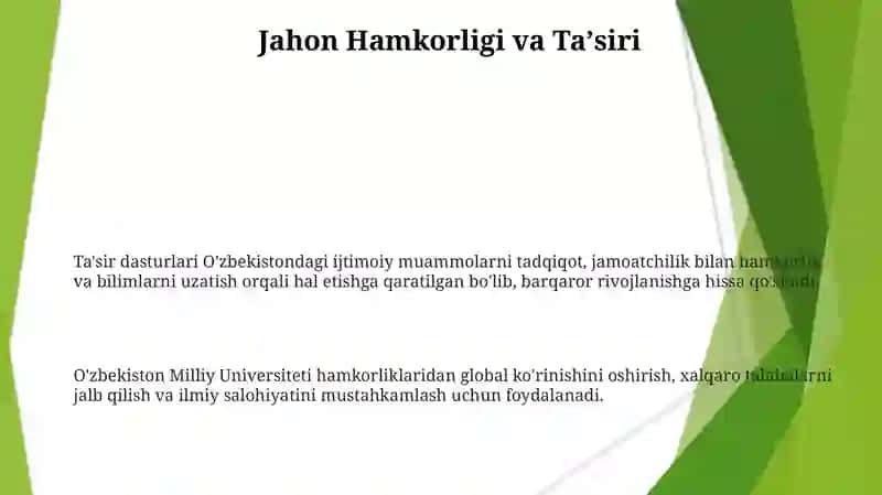 Ta'sir dasturlari O'zbekistondagi ijtimoiy muammolarni tadqiqot 3