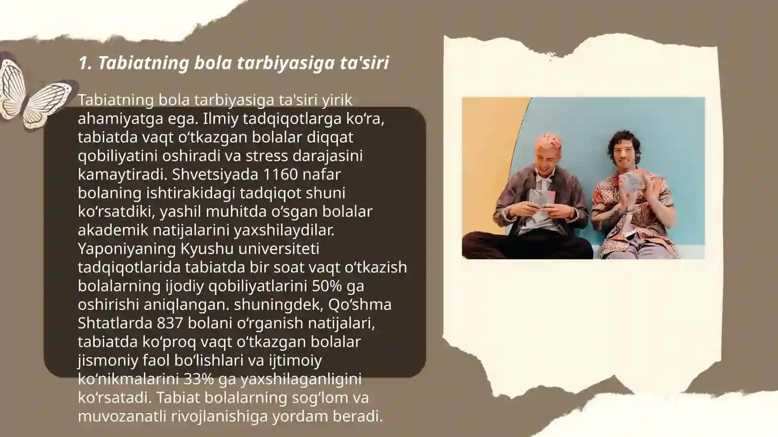 Pedagog-psixologlarning bola tarbiyasida tabiatning ahamiyati haqidagi ta'limotlari 3