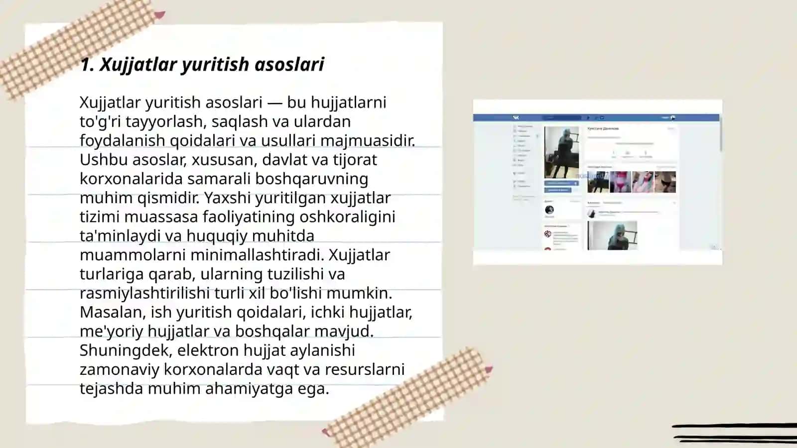 Xujjatlar yuritish asoslari 3