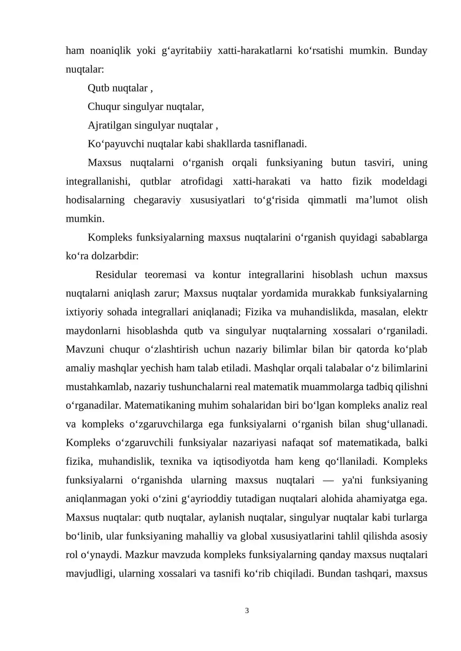 Kompleks funksiyalarni differensiallash nazariyasi 3