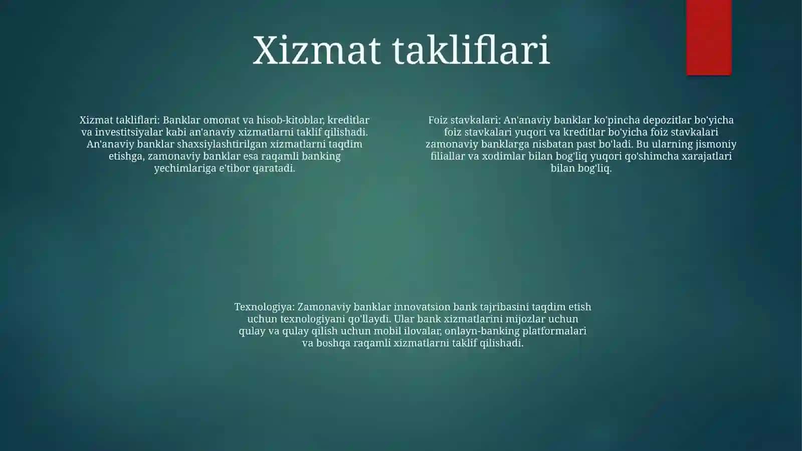 An'Anaviy Va Zamonaviy BanklarFarqlari 3