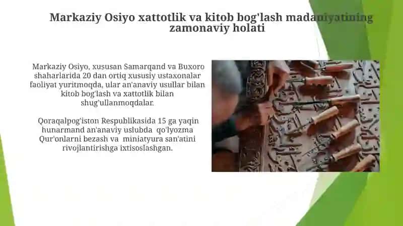 O'rta osiyoning kitobat va tuzuv madaniyati tarixi 3