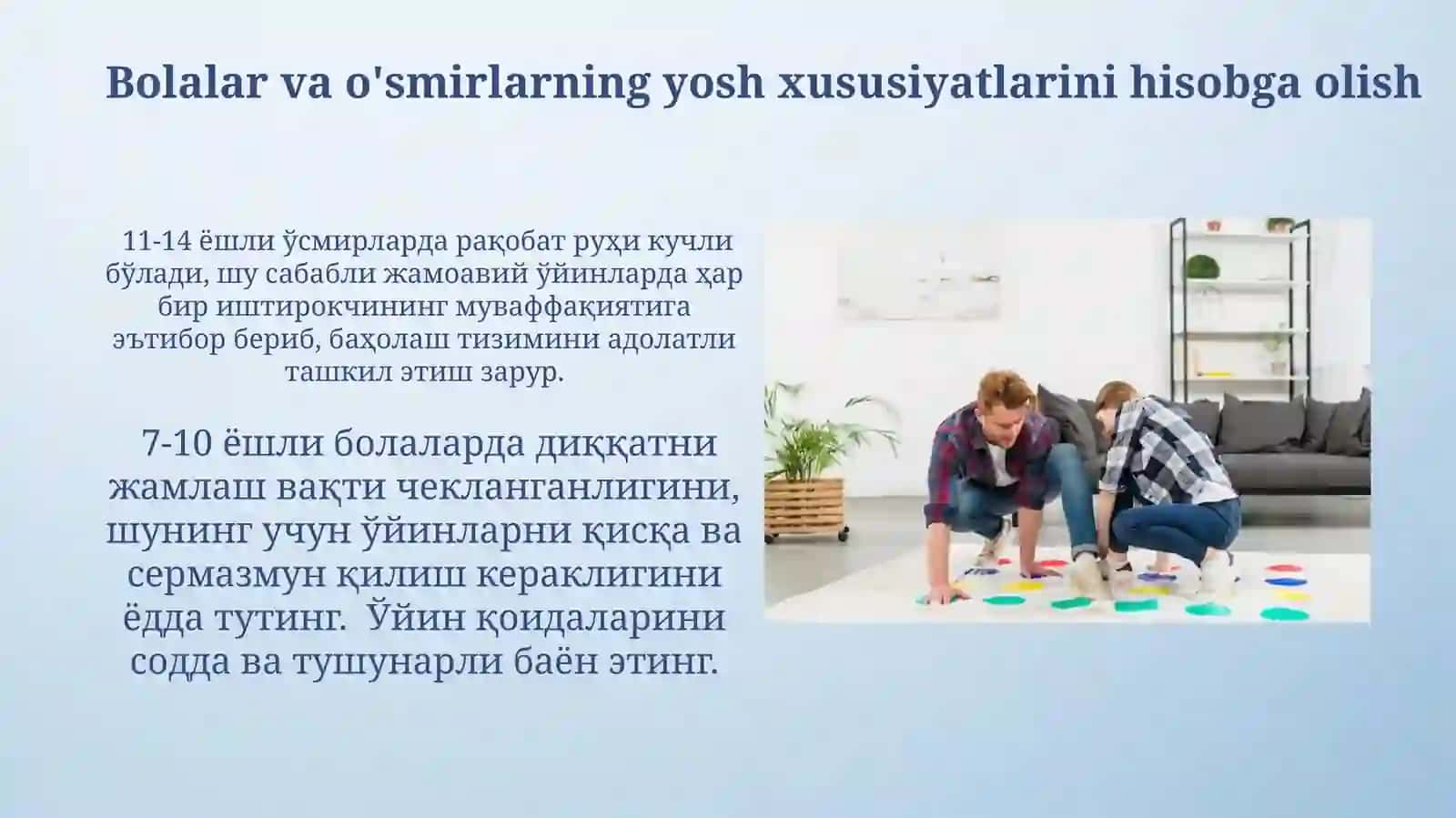 Darsdan tashqari harakatli oʻyinlarni o'rgatish 3