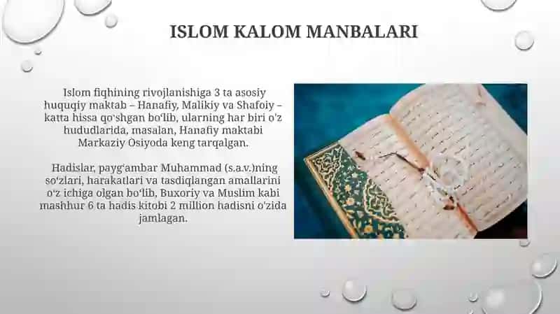 Islom dinining asosiy manbalari 3