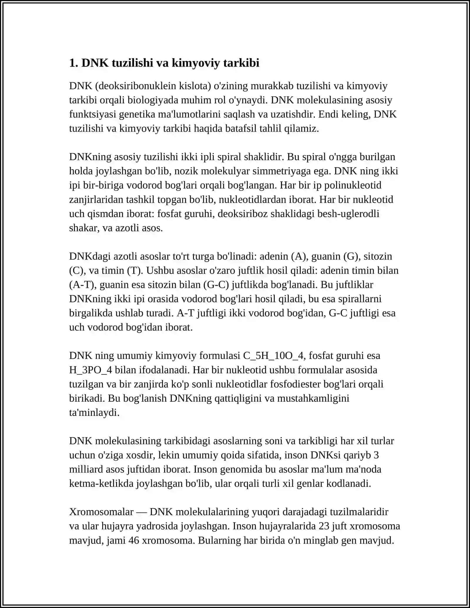 DNK NING OQSIL BIOSINTEZIDAGI ROLI. GENETIK INJENERIYA.ÒZGARUVCHANLIK VA ULARNING SHAKLLARI 3