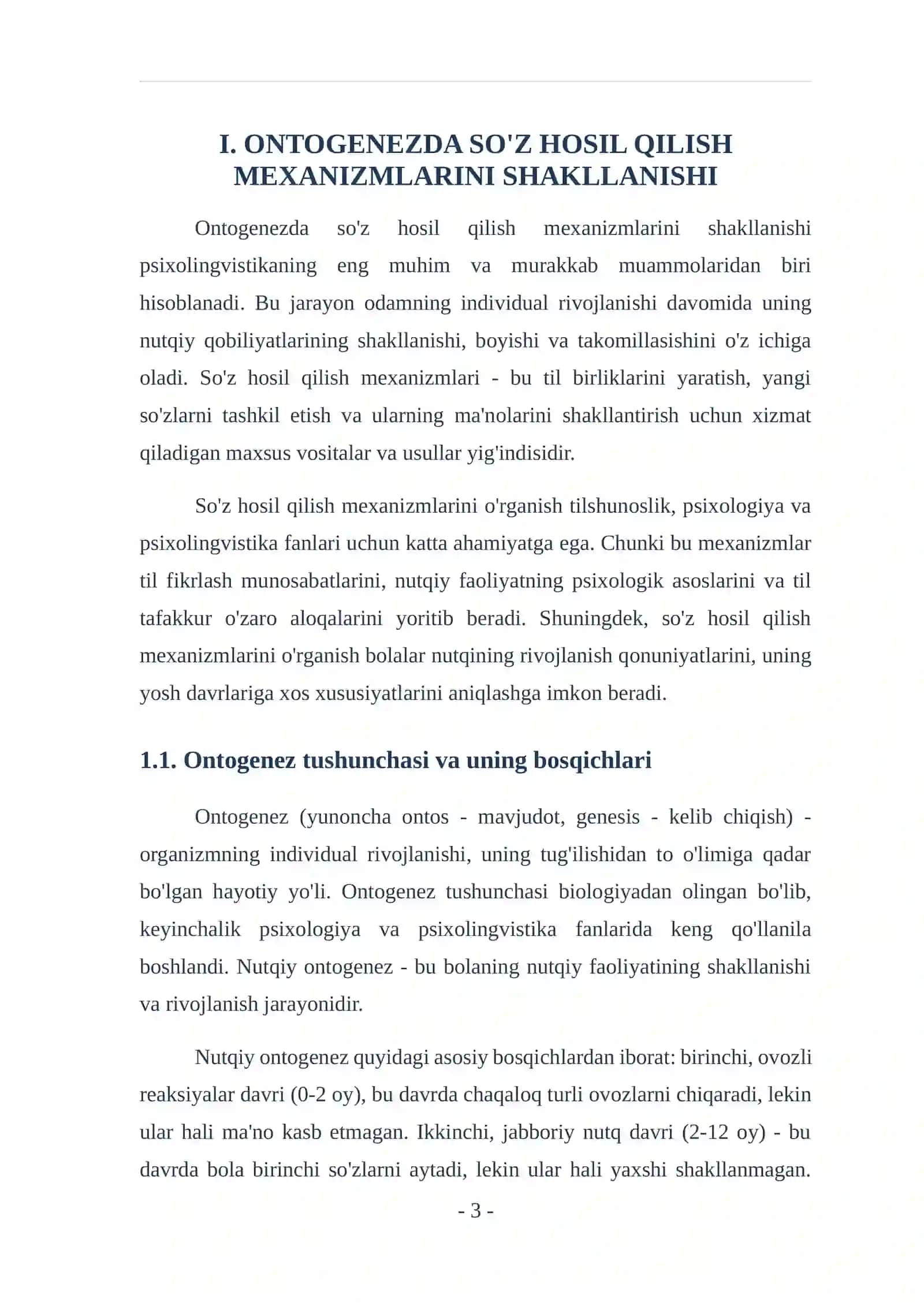 Ontogenezda so'z hosil qilish mexanizmlarini shakllanishi 3