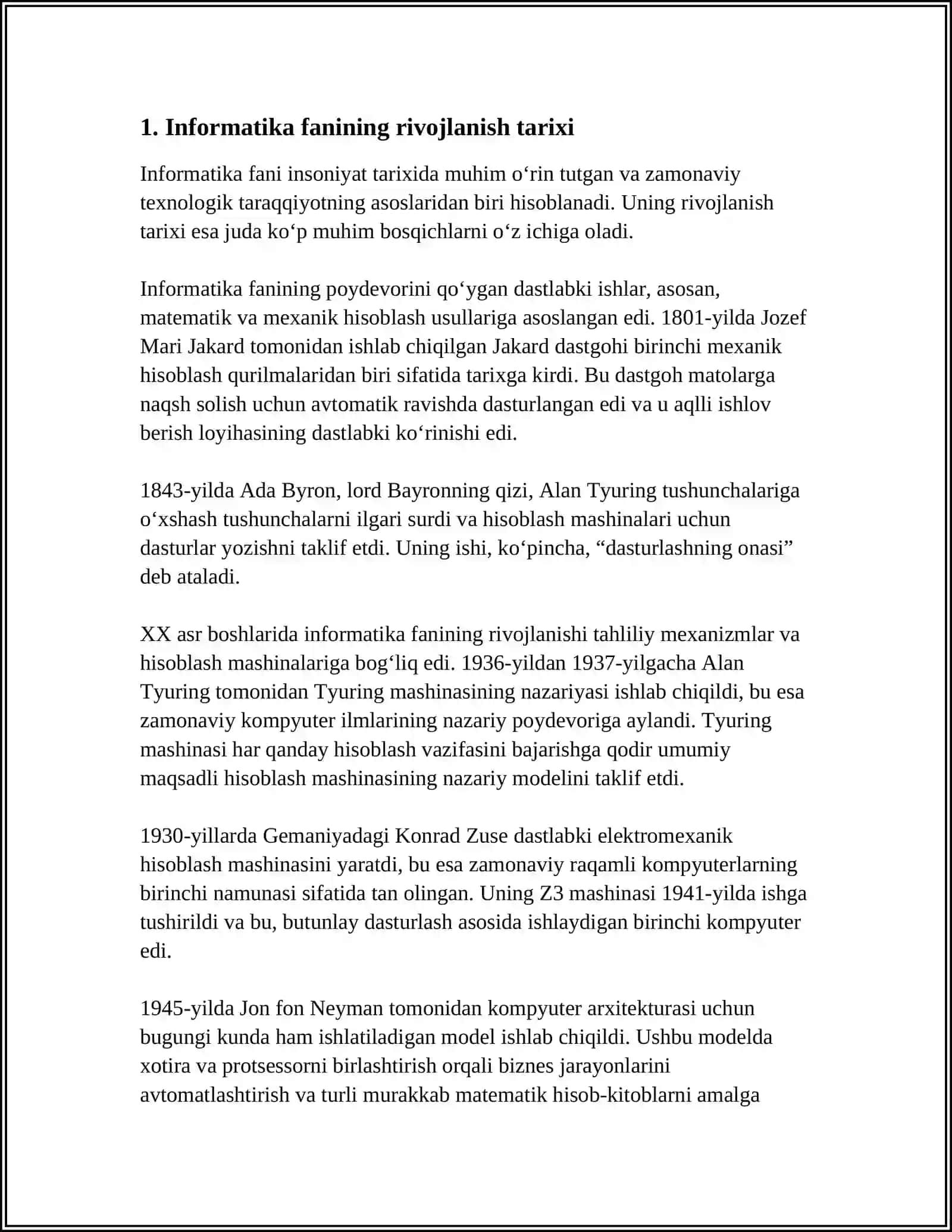 INFORMATIKA VA AXBOROT FANINING RIVOJLANISHI VA HUQUQIY ASOSLARI 3