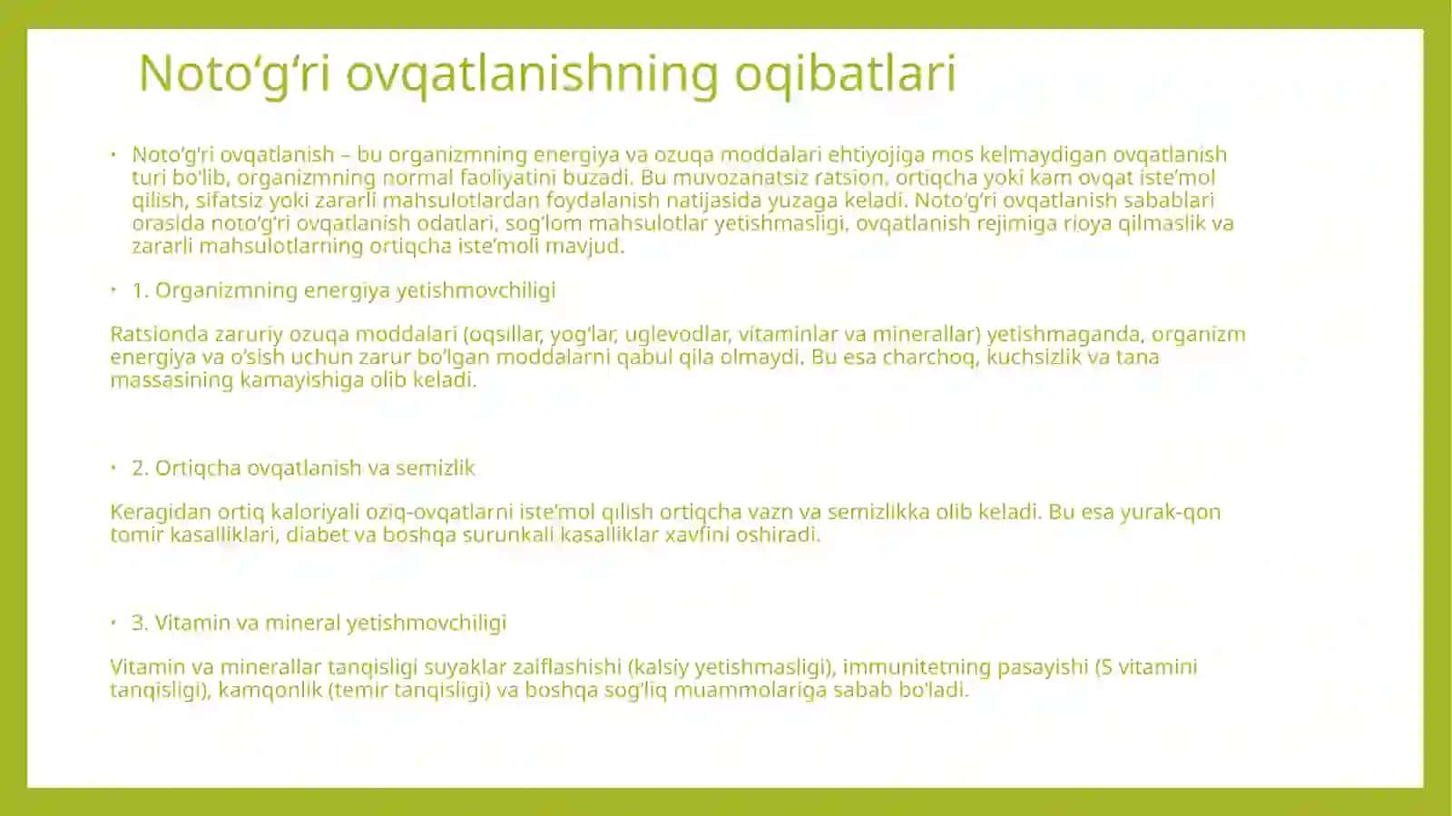 Noto‘g‘ri ovqatlanishning oqibatlari 3