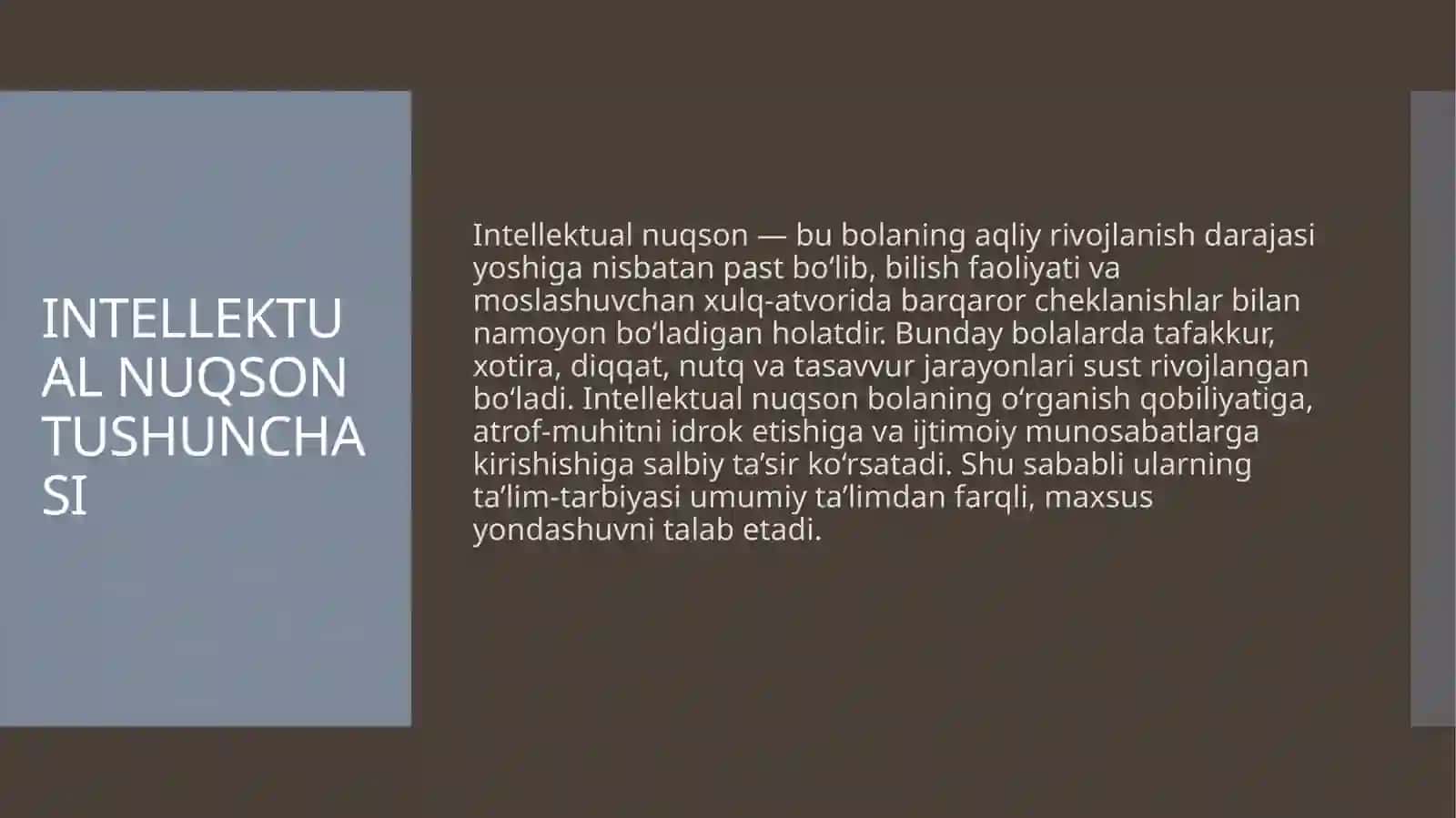 Intellektual nuqsonli bolalarga ta'lim tarbiya jarayonini tashkil etish 3