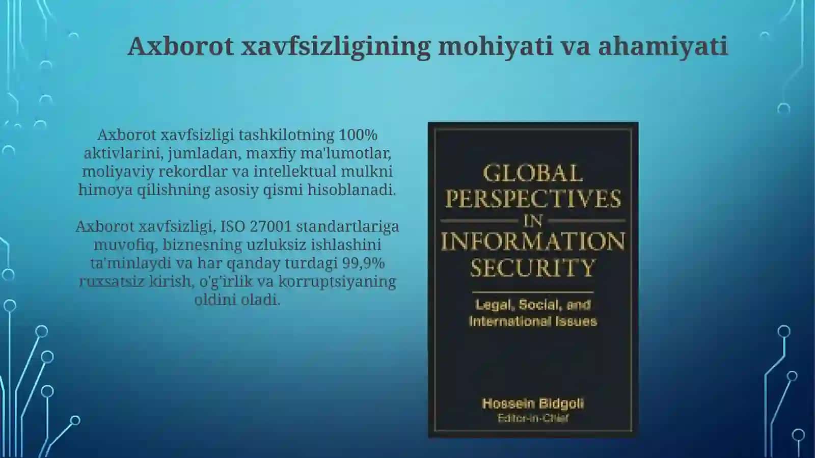 Axborot xavfsizligini taminlash masalalari 3