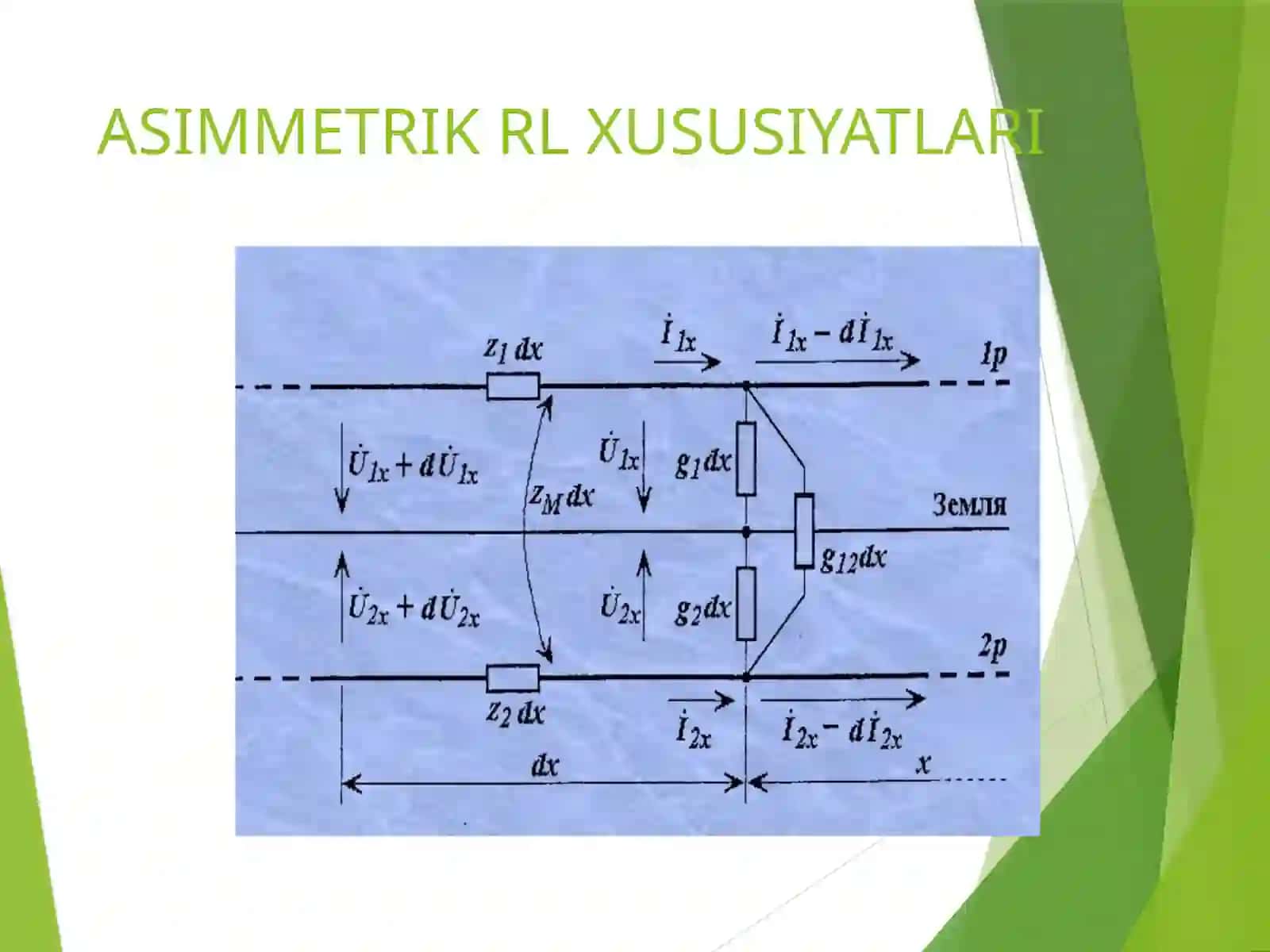 Rels liniyasi toʻrt qutb sifatida. Rels toʻrt qutbining koeffitsiyenti. Rels zanjirlarini tipik hisoblash usullari va xususiyatlari. 3